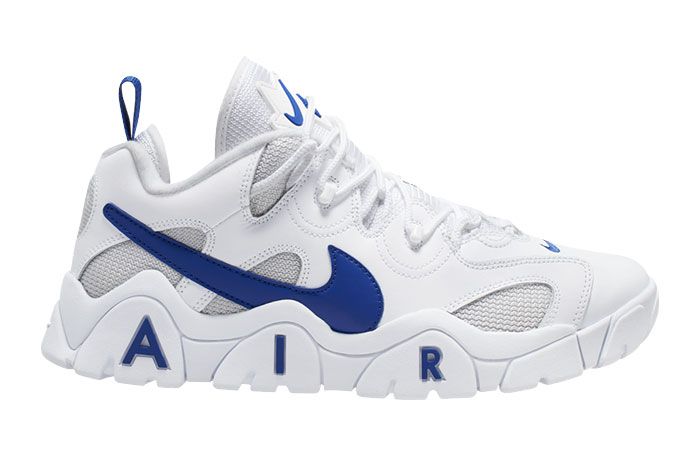 Nike Air Barrage Low 2020 White Royal Blue Cd7510 100 Lateral Side Shot