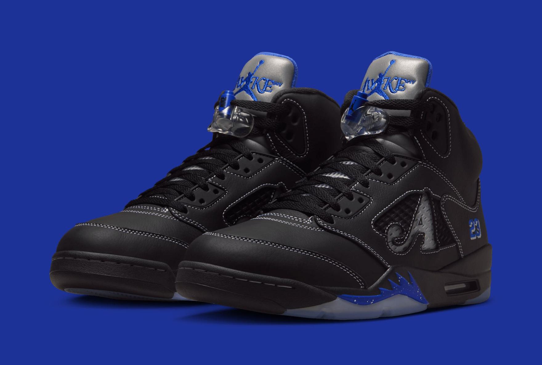 Air Jordan 5 Awake NY Racer Blue sneaker on Blue