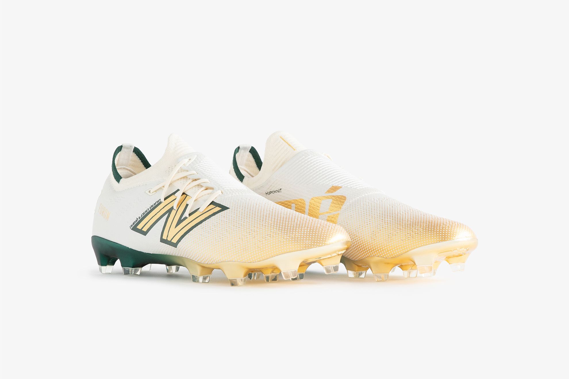 All white new balance football fashion boots