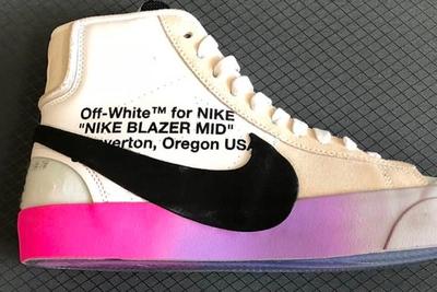 Virgil Abloh Nike Blazer Rainbow Sole Release 001 Sneaker Freaker