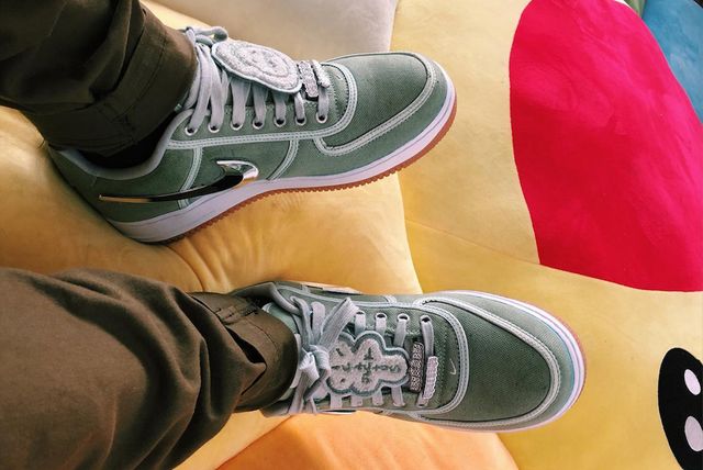 travis scott nike air force 1 low cactus green