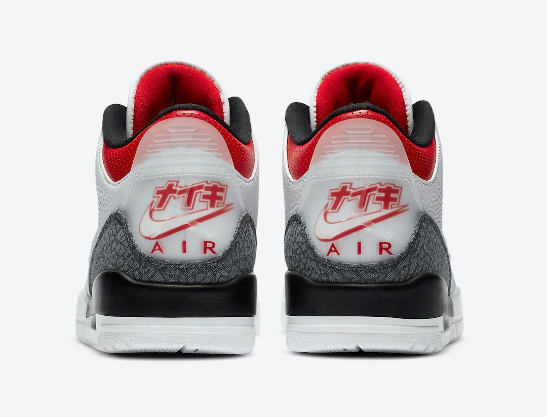 Air Jordan 3 Fire Red Japan Exclusive Heel
