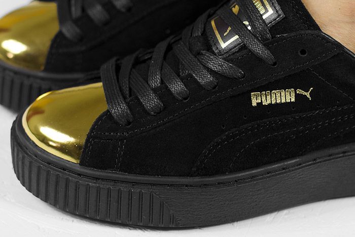 Puma suede platform 2025 gold toe pack