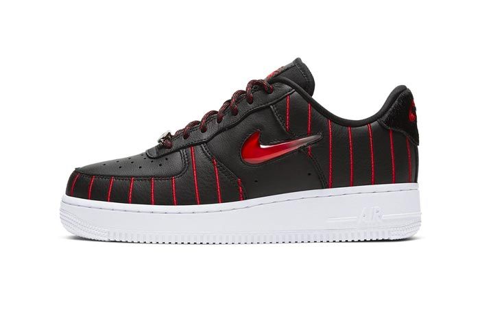 Nike Air Force 1 Jewel Black University Red Lateral