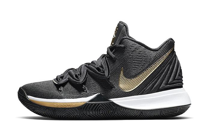 Nike Kyrie 5 Black Metallic Gold Ao2918 007 Release Date Lateral