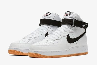 Nike Air Force 1 High White Black Gum At7653 100 Front Angle