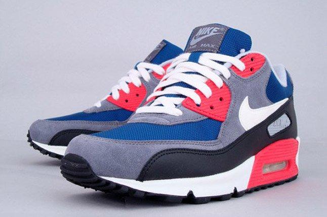 Nike Wmns Air Max 90 Dark Royalblue Charcoal 2012 Side Profile 1