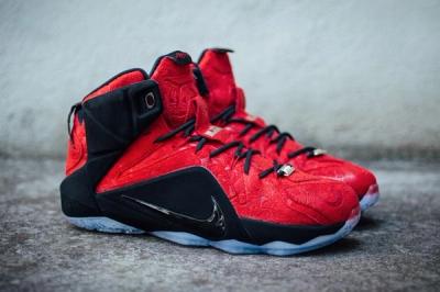 Nike Le Bron 12 Red Paisley 2