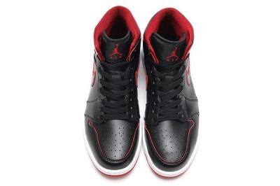 Air Jordan 1 Mid Black Gym Red 3