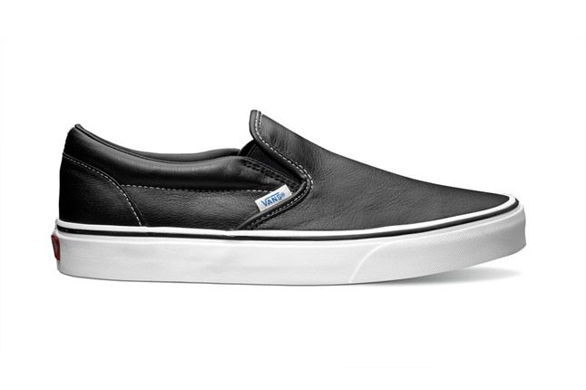Vans Classic Slip On Aged Leather Black Holiday 2012 1