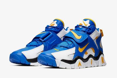 Nike Air Barrage Mid Warriors At7847 100 Front Angle