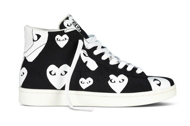 comme des garcons play x converse pro leather hi