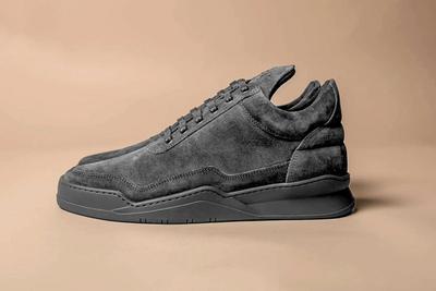 Filling Pieces Low Ghost Grey Suede 1