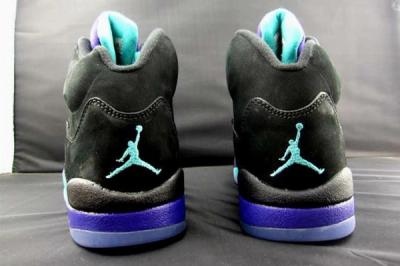 Air Jordan V Black Grape Heel Detail 1
