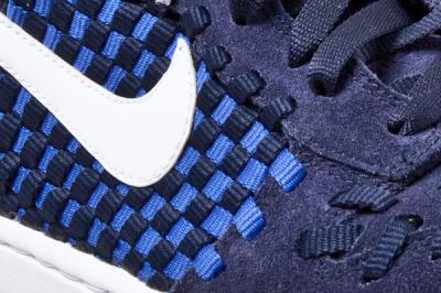 Nike Dunk Woven Checkerboard Blue Detail 1