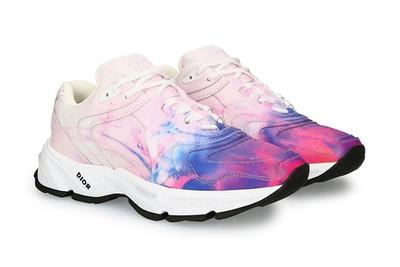 Dior Cd1 Tie Dye Print Sneakers Ss20 Three Quarter Lateral Side Shot