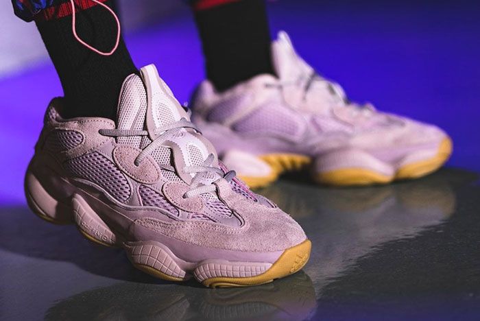 Adidas Yeezy 500 Soft Vision On Foot Right