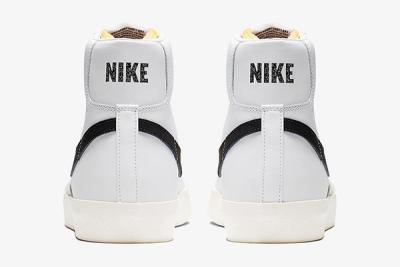 Nike Blazer Mid Vintage 77 White Black Bq6806 100 Release Date Heel