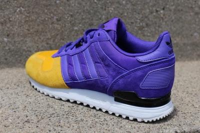 Adidas Zx700 Purple Yellow Heel Quarter 1
