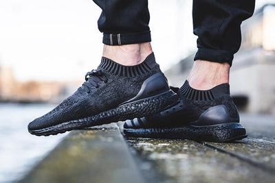 Adidas Ultra Boost Uncaged Pitch Triple Black On Foot 1