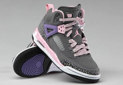 Jordan Spizike Grey Pink Purple Gs 1