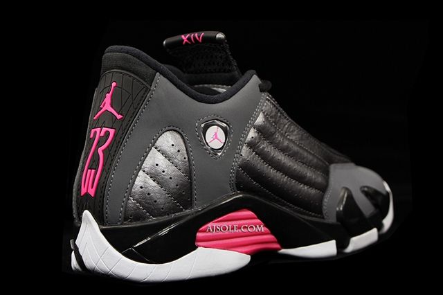 Air Jordan 14 Grey Pink White 1