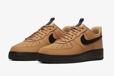 Nike Air Force 1 Low Wheat Black Bq4326 700 Front Angle