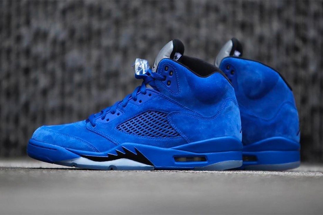 Best Look Yet At The 'Blue Suede' Jordan 5s - Sneaker Freaker