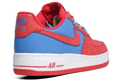 Nike Air Force 1 Le Godzilla Pack Red Blue Heel 1