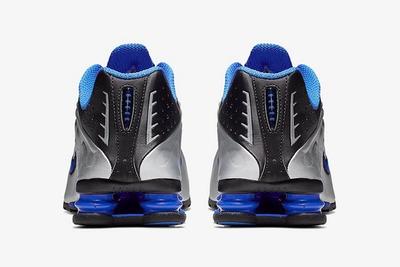 Nike UNLV Shox R4 Racer Blue Metallic Silver 104265 047 Heel Shot
