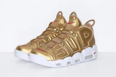 Supreme Nike Air More Uptempo Gold 2