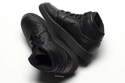 Air Jordan 1 Mid Deep Black Heel 2