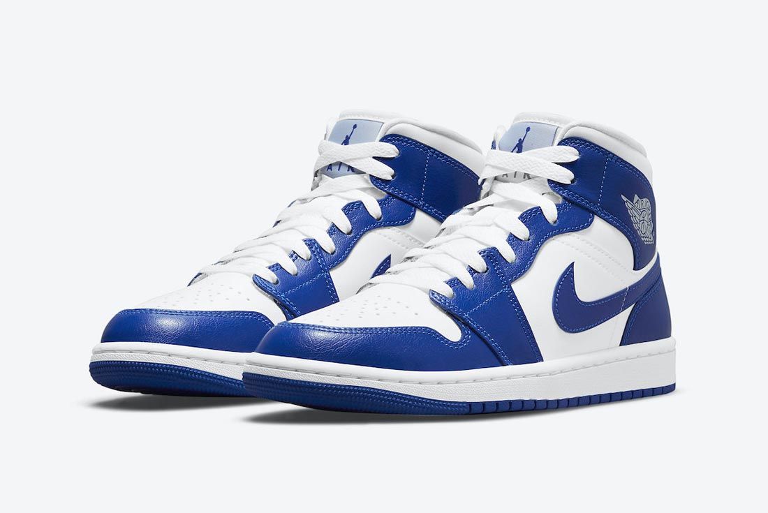 air jordan 1 blue and white glossy