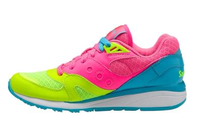 Saucony Master Control Girls Pink Blue Profile 1