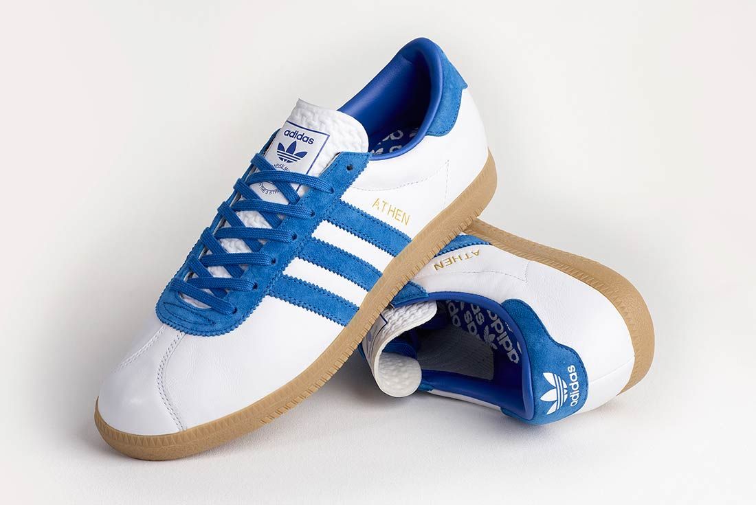 vértice Cinemática vena adidas Athen Size? Exclusive (White/Blue) - Sneaker Freaker