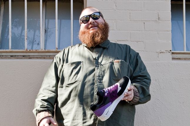 Action Bronson At Sneaker Freaker With Tassie Devil Smiling 1