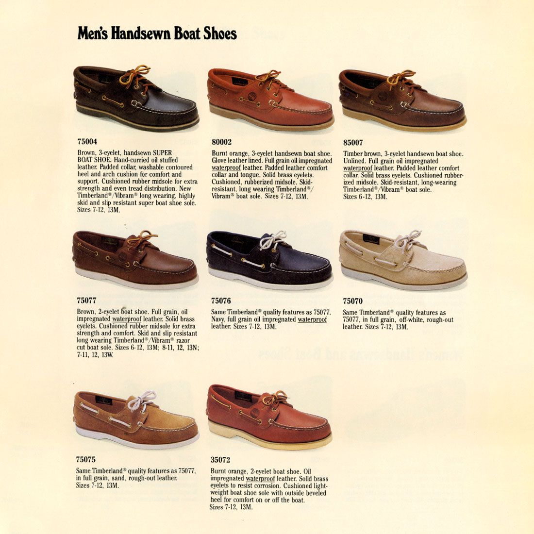 Timberland Boat Shoes 1983 Catalogue