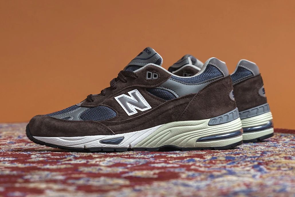 new balance brown and blue