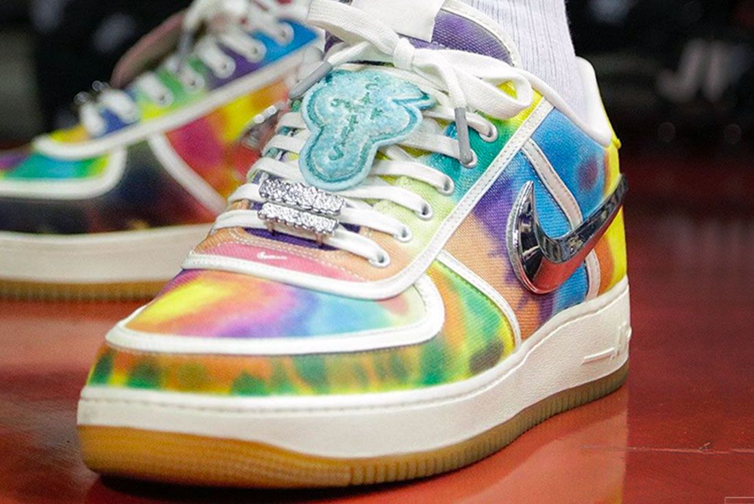 tie dye travis scott af1