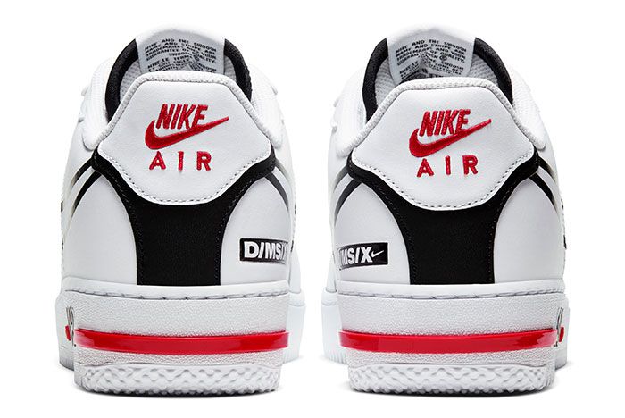 Nike Air Force 1 React White Heel