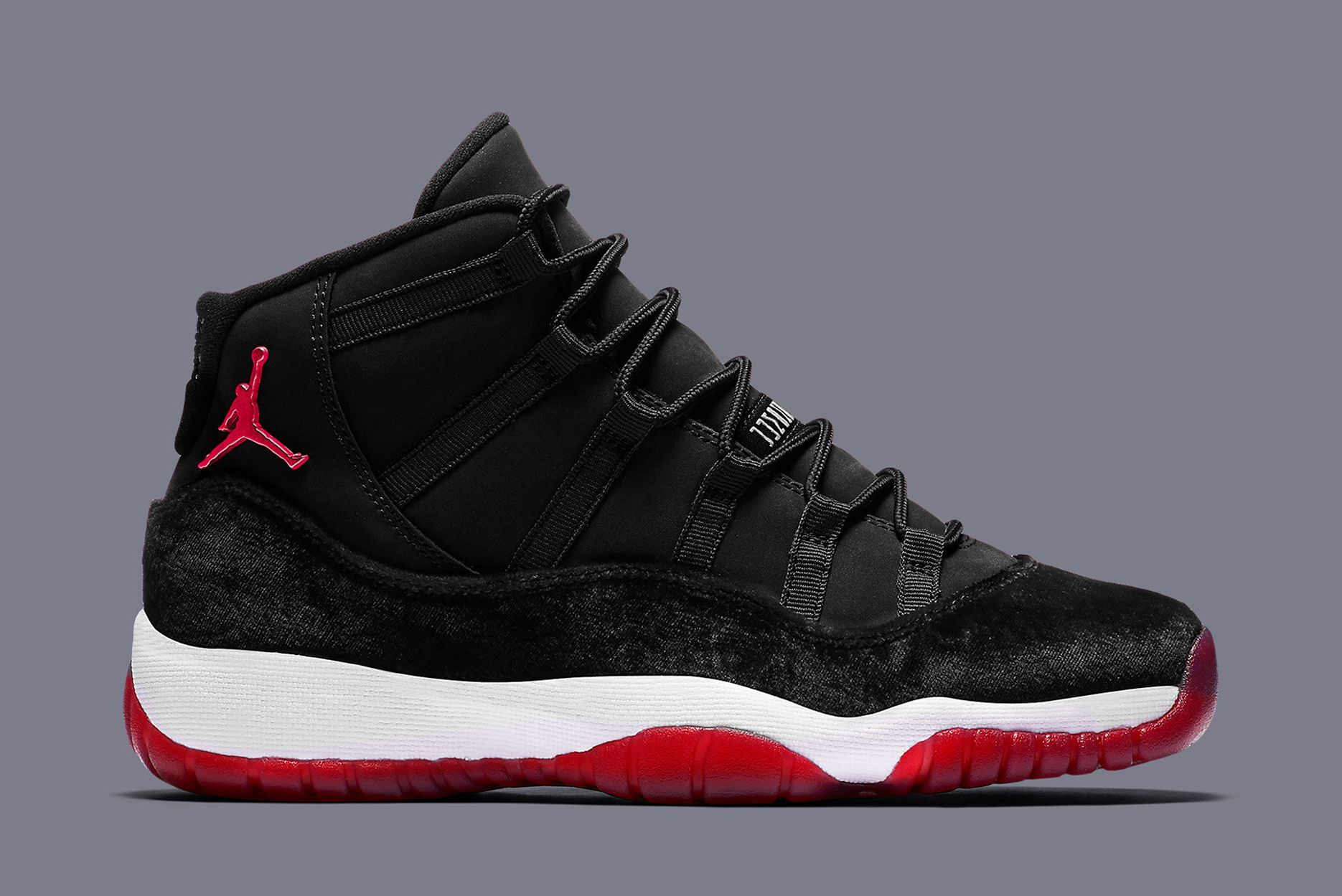 Jordan 11 clearance velvet red