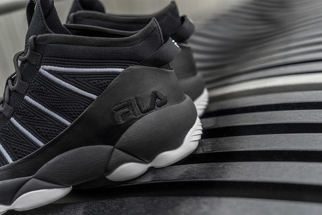 Fila spaghetti best sale knit black