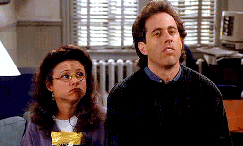 Jerry Seinfeld Elaine Shrug GIF