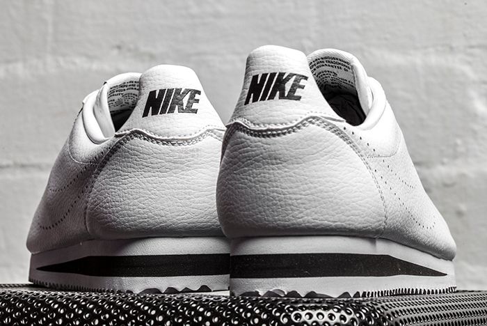 nike cortez white with black swoosh
