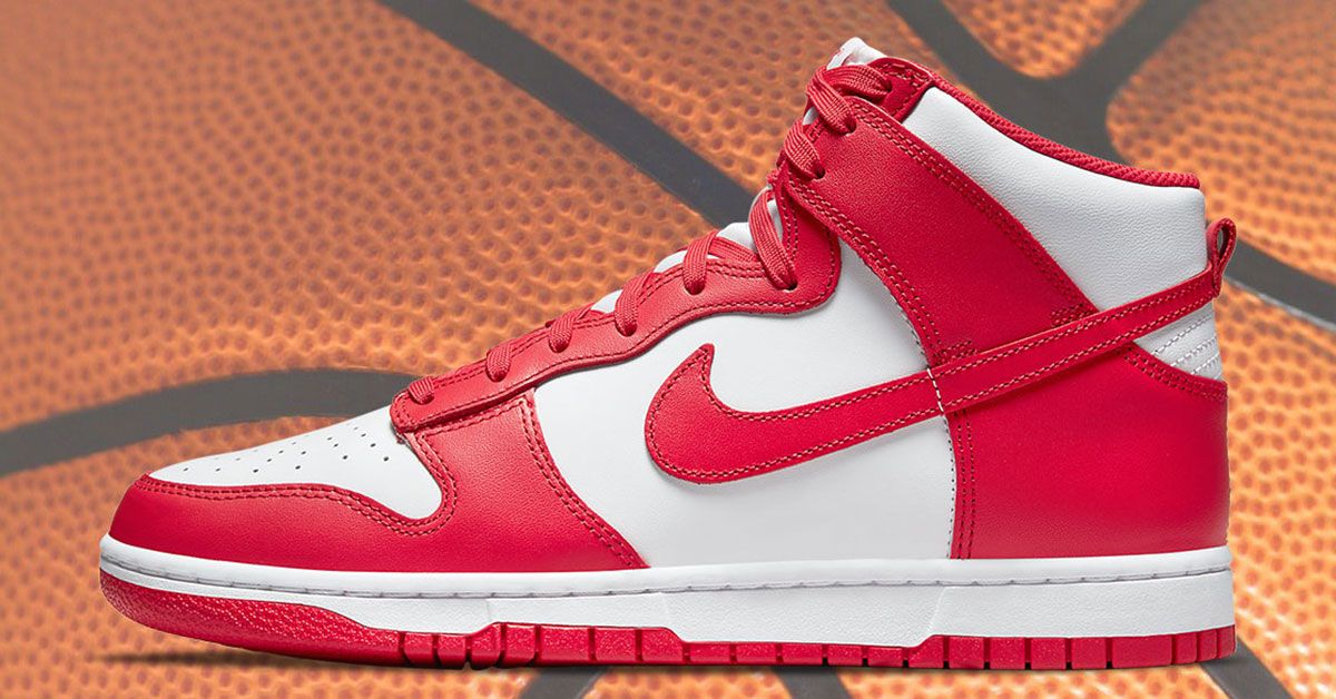 nike dunk high university red release date