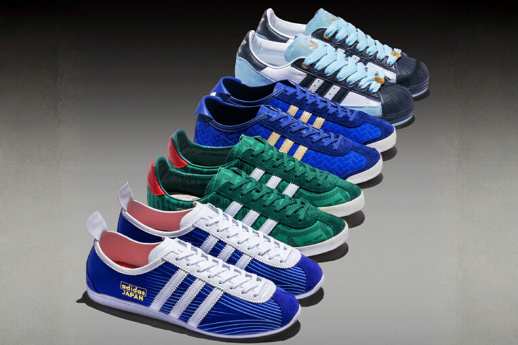 adidas federation pack lineup on black background