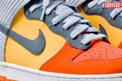 Nike Dunk Hi Team Orange Total Orange Midfoot Detail