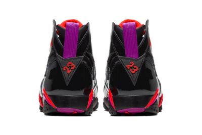 Air Jordan 7 Wmns Black Gloss 313358 006 Release Date Heel