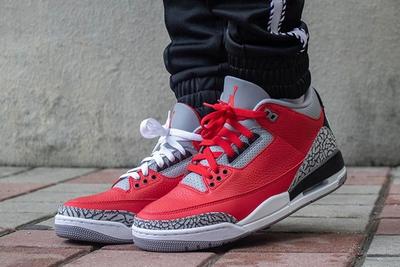Air Jordan 3 Cement Red Fire Red All Star On Foot6