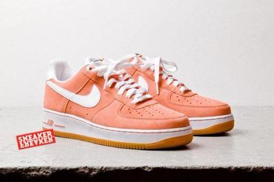 Nike Air Force 1 Low Suede Salmon Toe Quarter